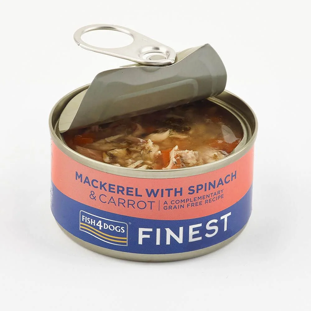 Fish4Dogs Konzerva pro psy Finest s makrelou, mrkví a špenátem 85 g