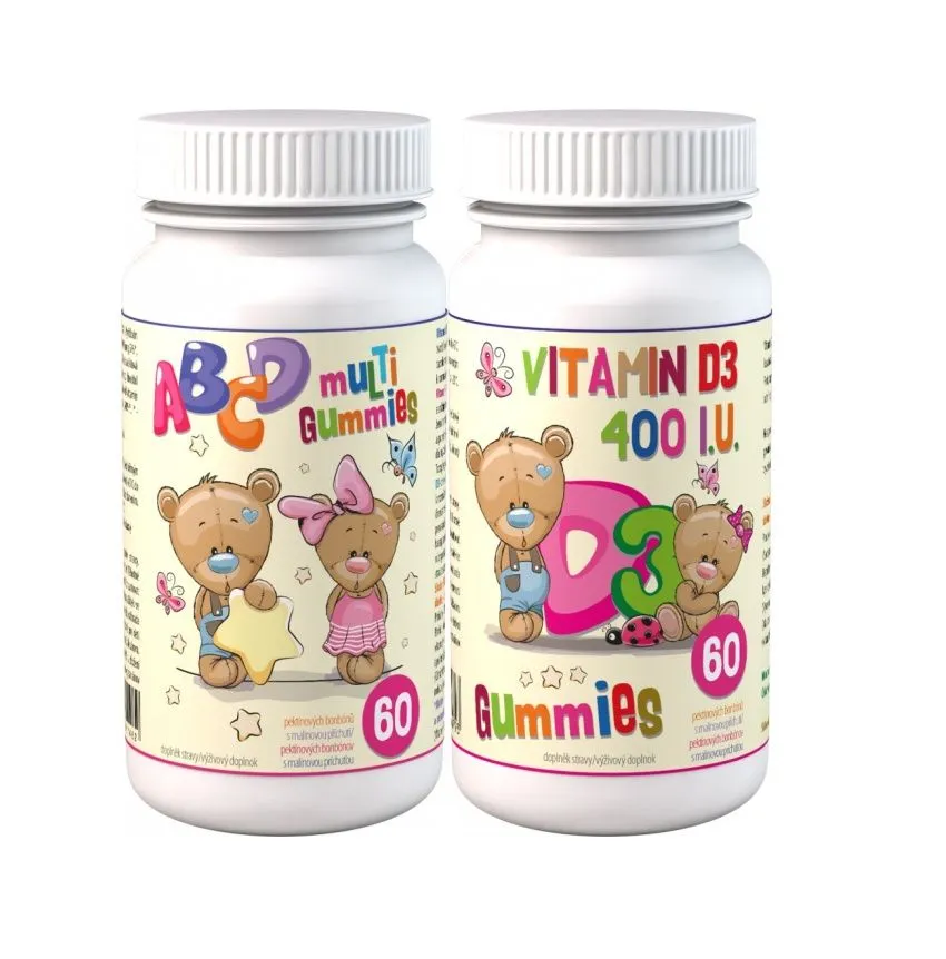Clinical ABCD Multi Gummies + D3 Gummies 2x60 pektinových bonbónů