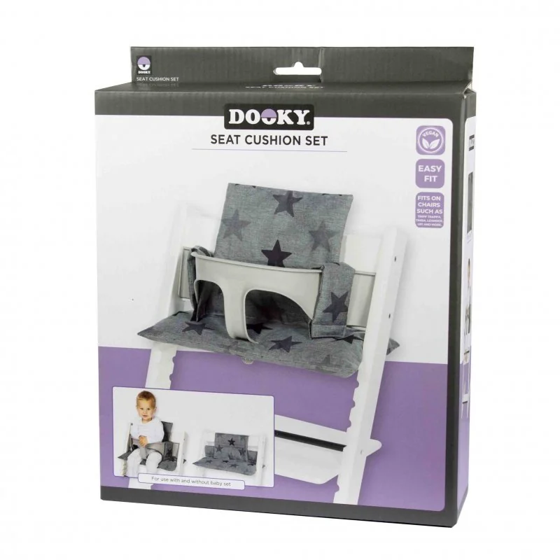 Dooky výplň do židličky Seat Cushion Set Grey Stars