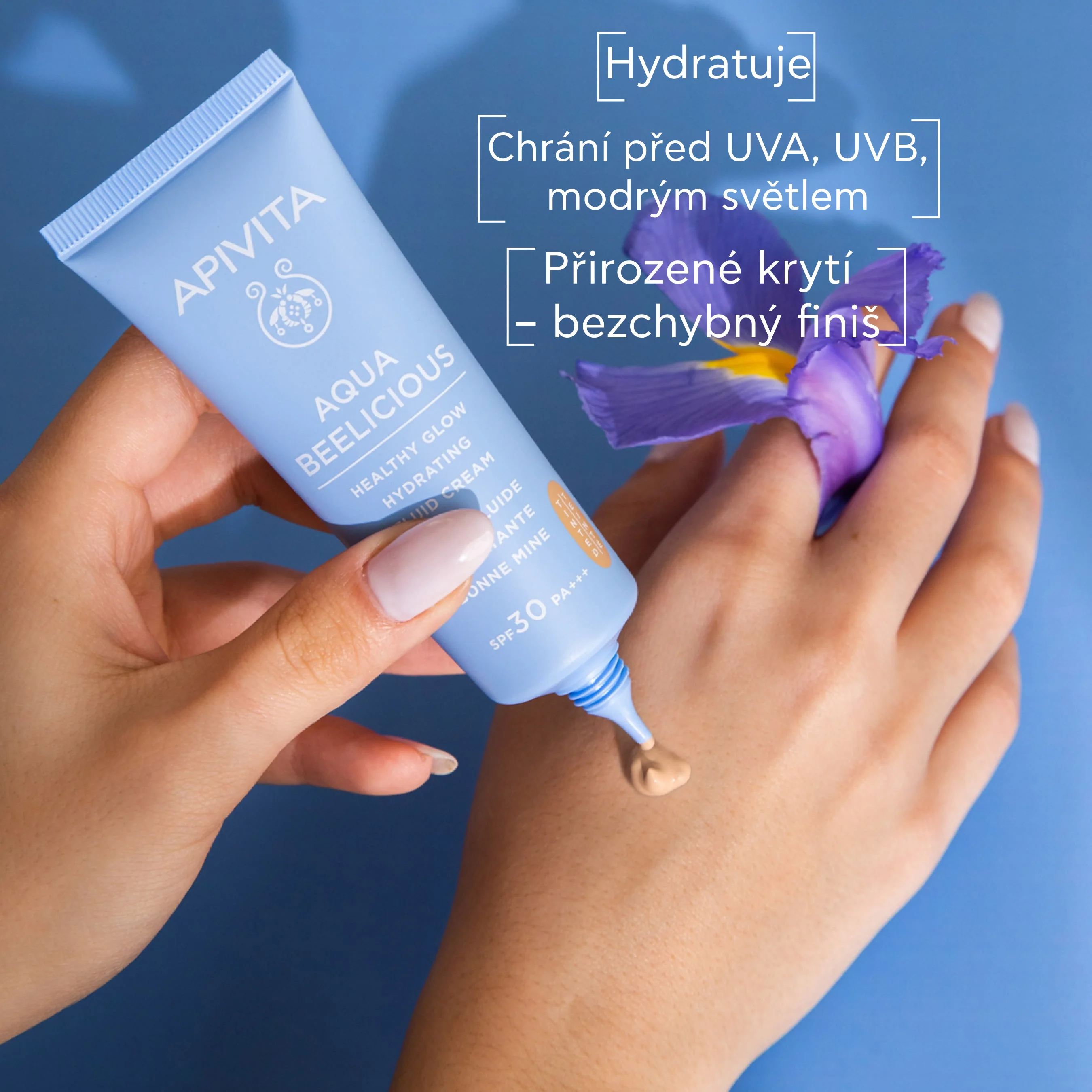 APIVITA Aqua Beelicious SPF30 tónovaný hydratační krém 40 ml