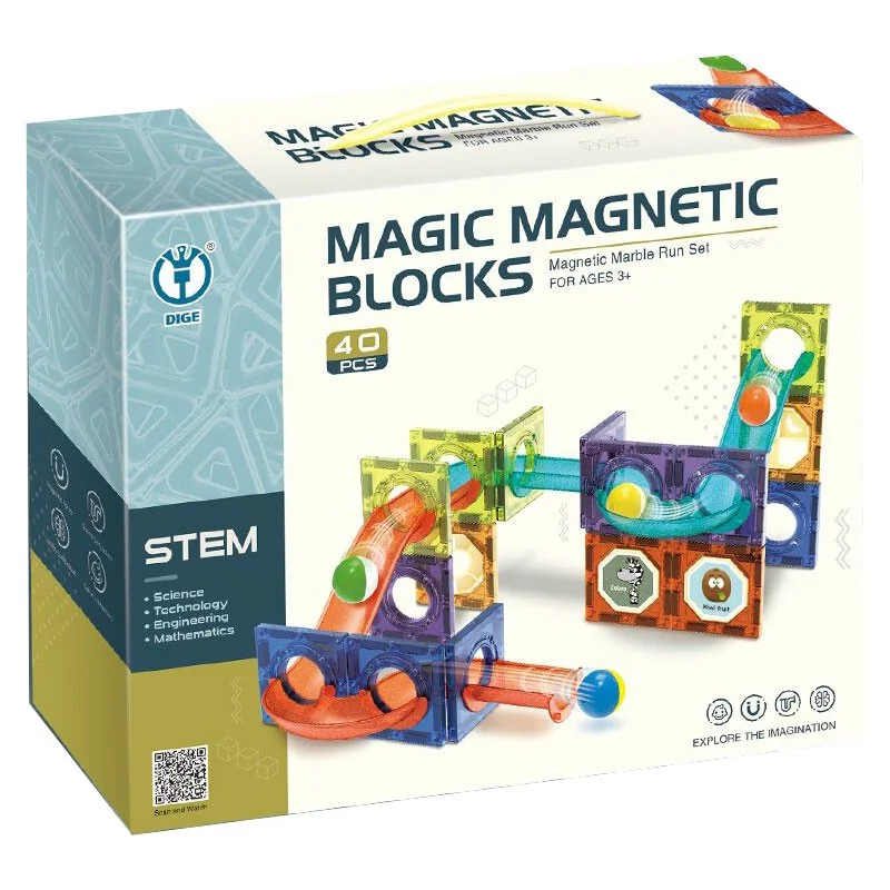 Sparkys Kuličková dráha - magnetická stavebnice (40 ks)