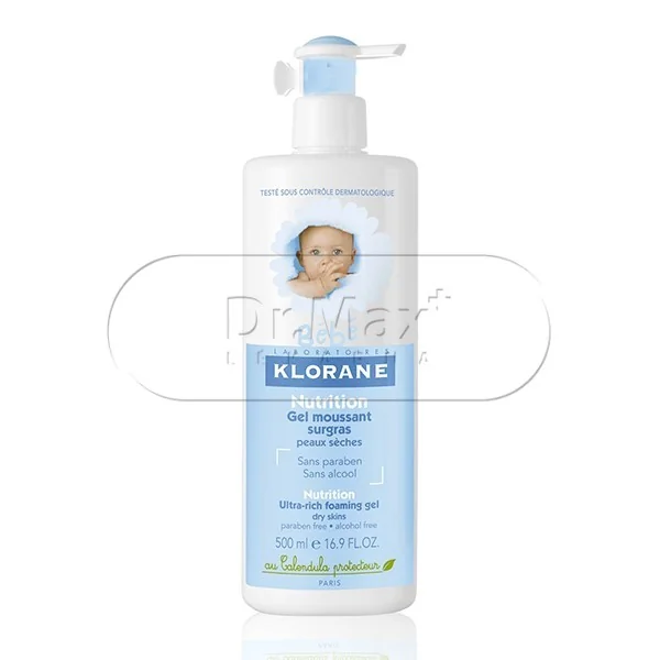 KLORANE BEBE zvláčňující pěnivý gel 500ml+KLORANE COLD CREAM 40ML ZDARMA
