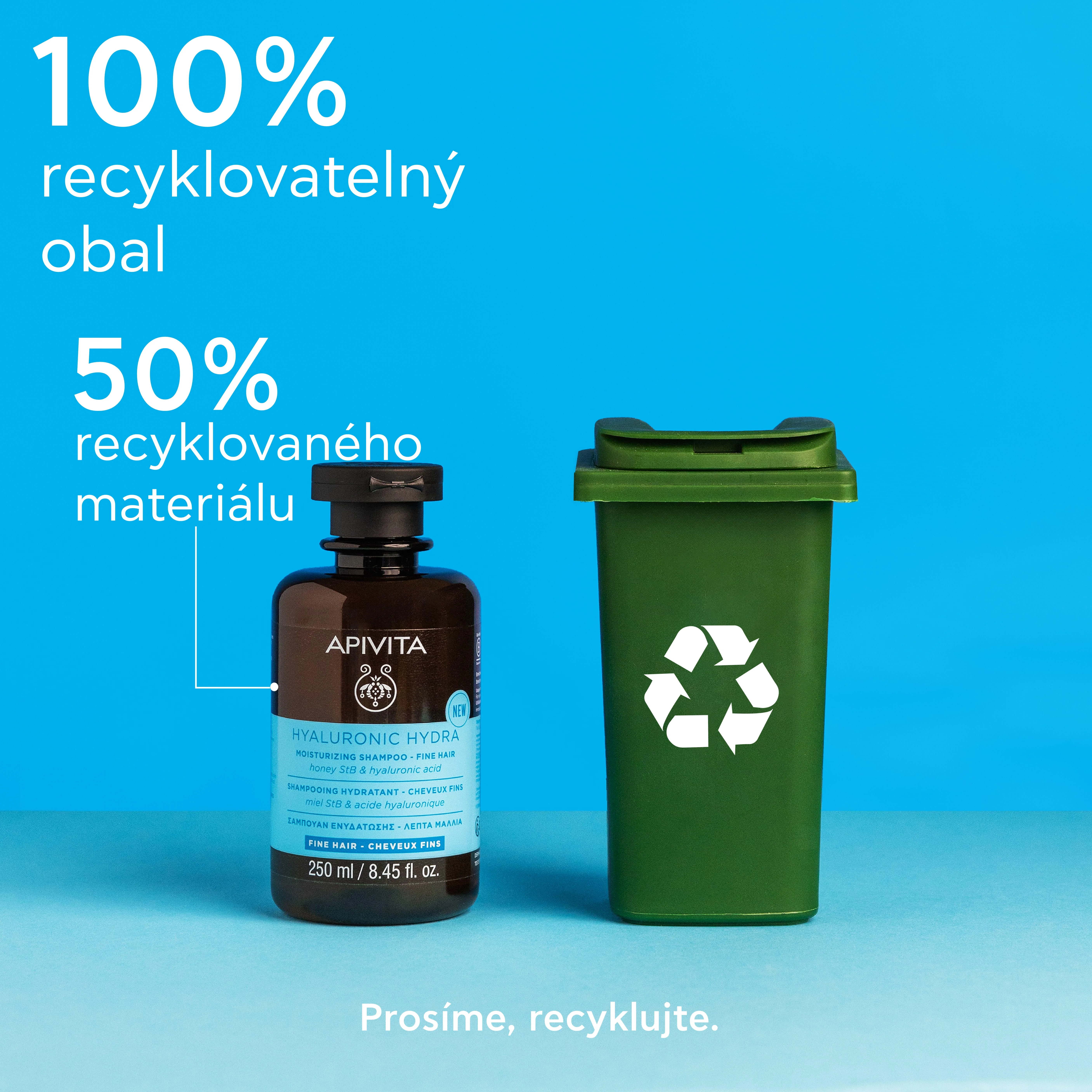 APIVITA Hyaluronic Hydra hydratační šampon na jemné vlasy 250 ml