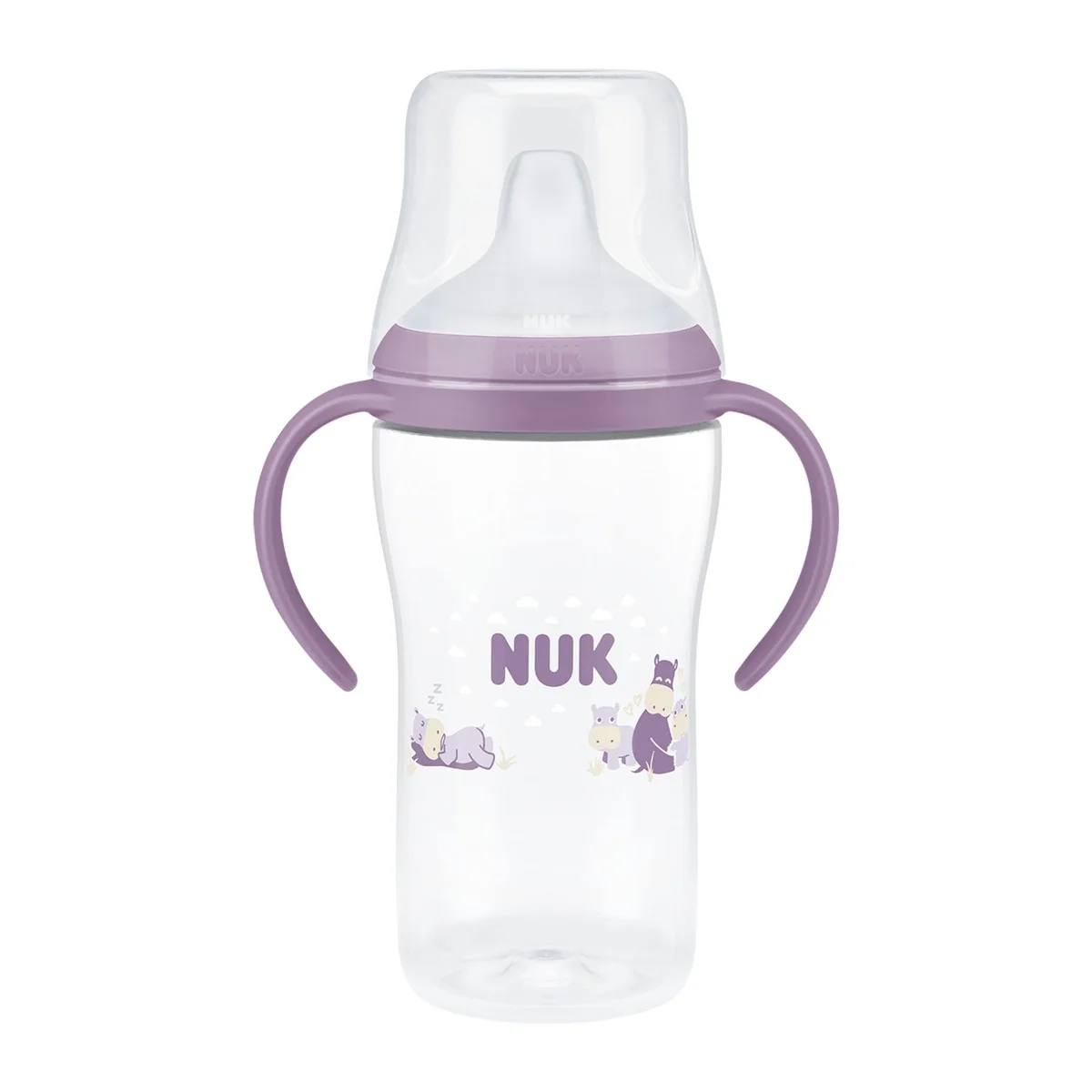 NUK Perfect Match Láhev na učení 6m+ 260 ml 1 ks hippo