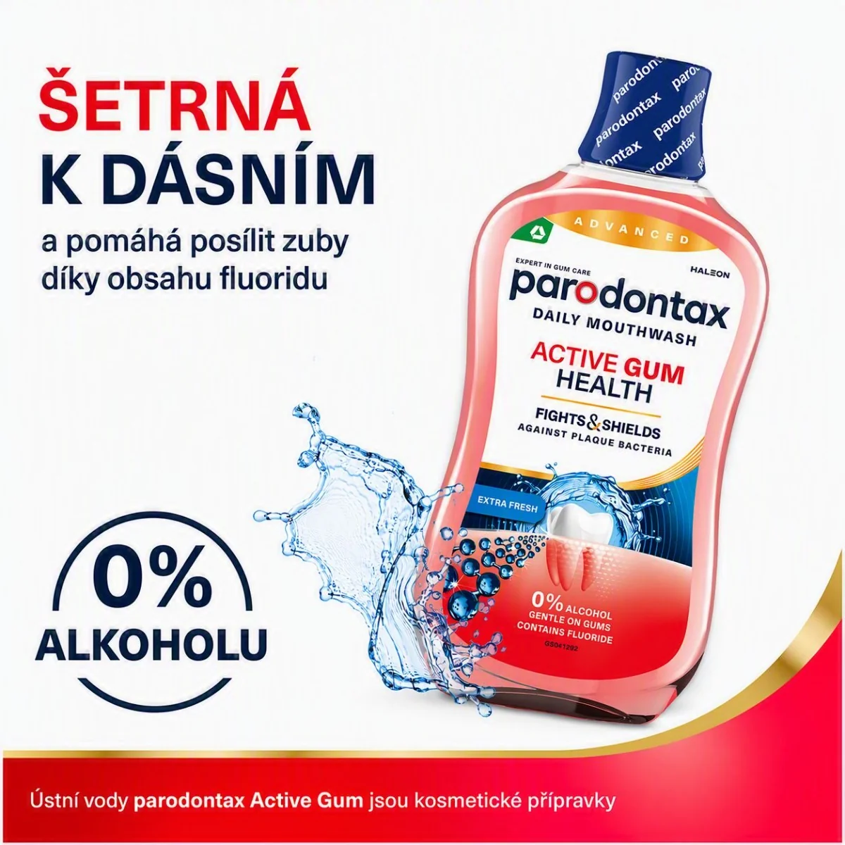 Parodontax Active Gum Health Extra Fresh ústní voda 500 ml
