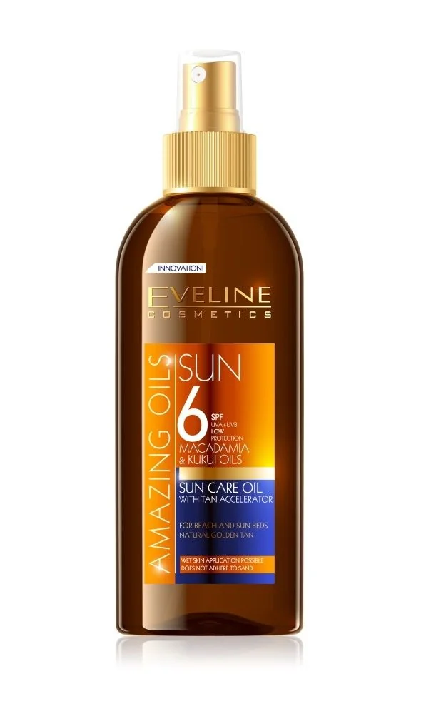 Eveline Amazing Oils SPF6 opalovací olej 150 ml