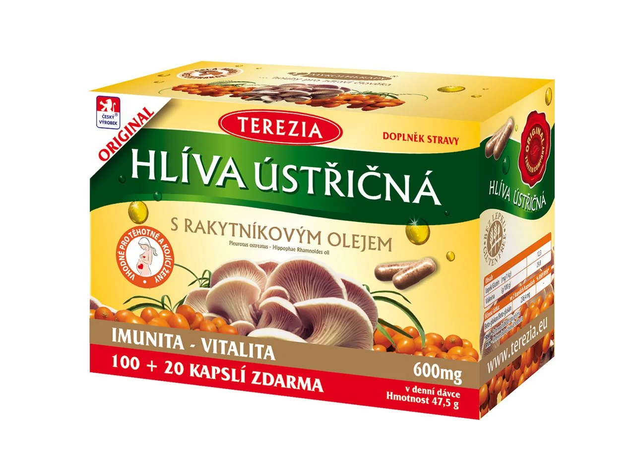 Terezia Hlíva ústřičná s rakytníkovým olejem 100+20 kapslí