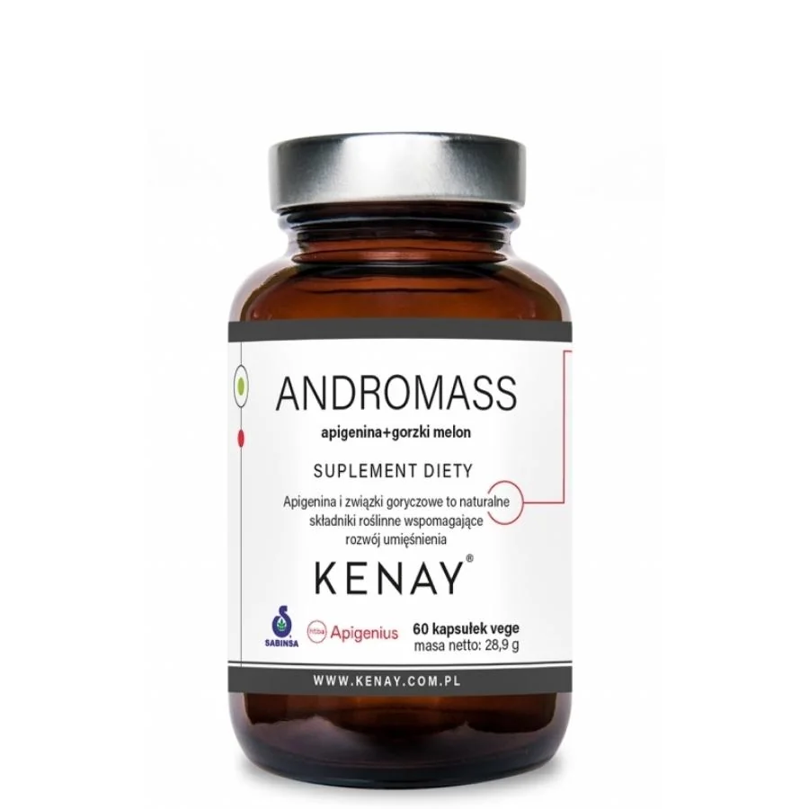 Kenay AndroMass apigenin + hořký meloun 60 kapslí