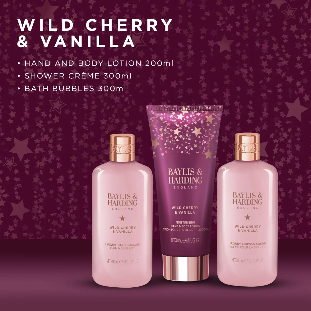 Baylis & Harding Dárková sada péče o tělo Wild Cherry 3 ks