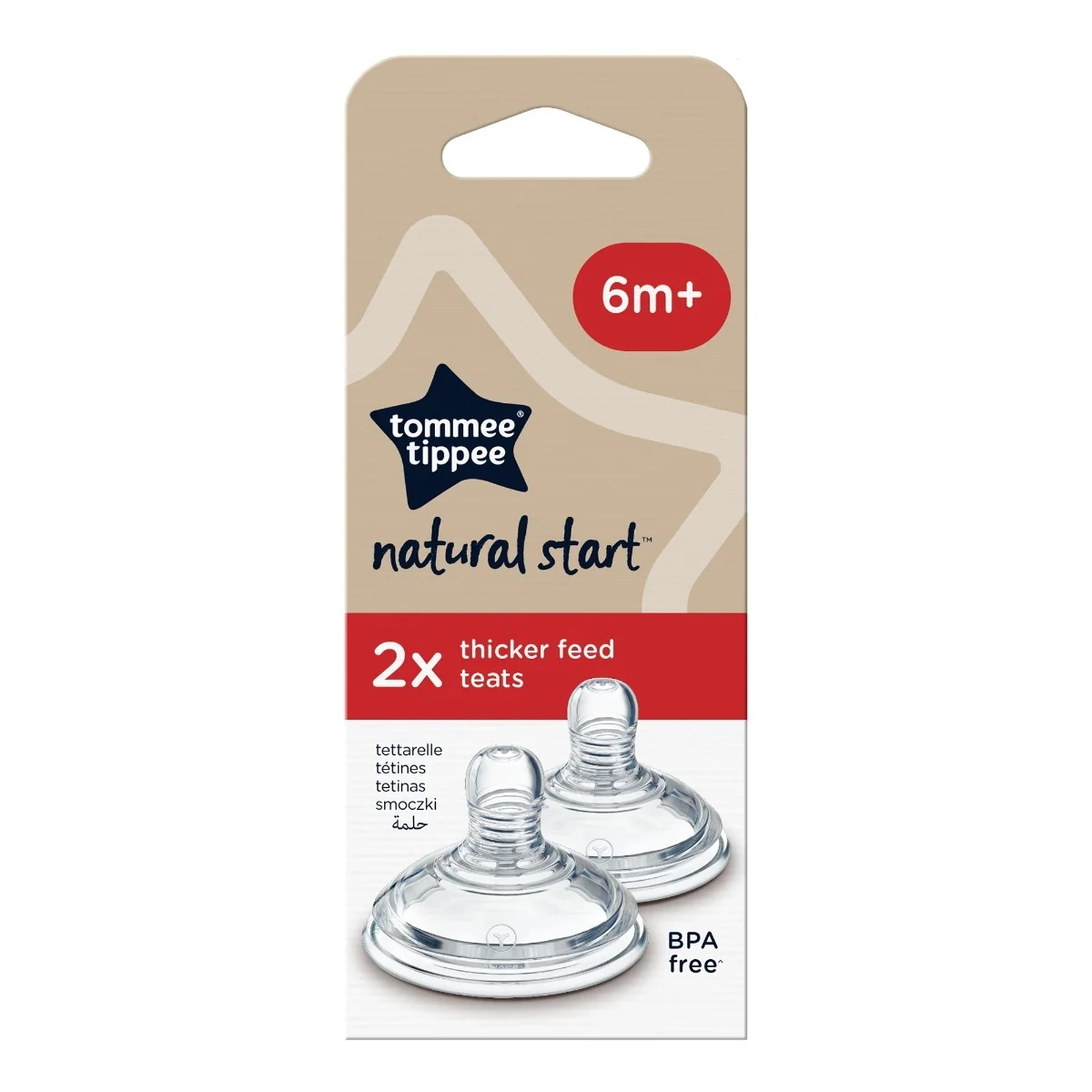 Tommee Tippee Natural Start Anti-Colic Savička na lahev Hustá strava 6m+ 2 ks