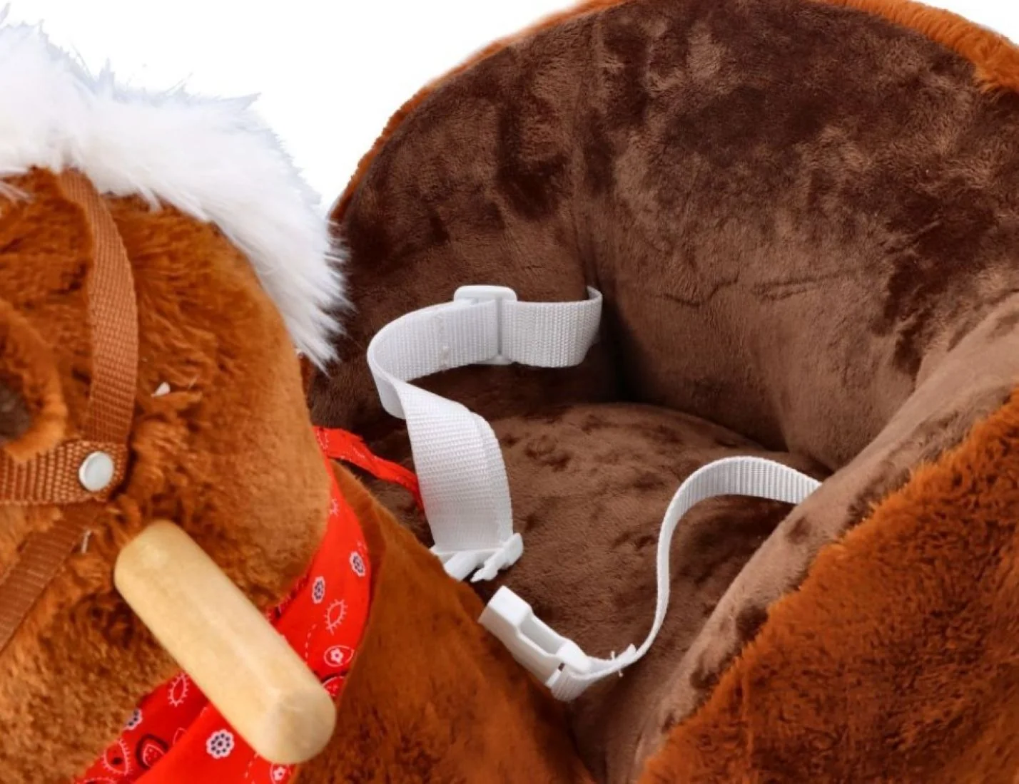 Adam Toys Houpací Koník, s kolečky a se zvukem - hnědý