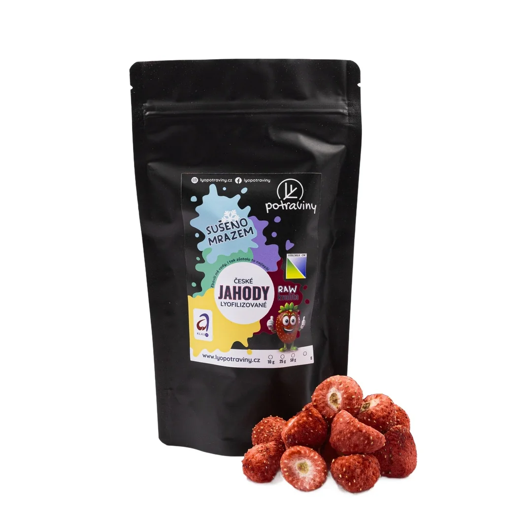 Lyopotraviny Jahody české lyofilizované (sušeno mrazem) - CELÉ, 100 g