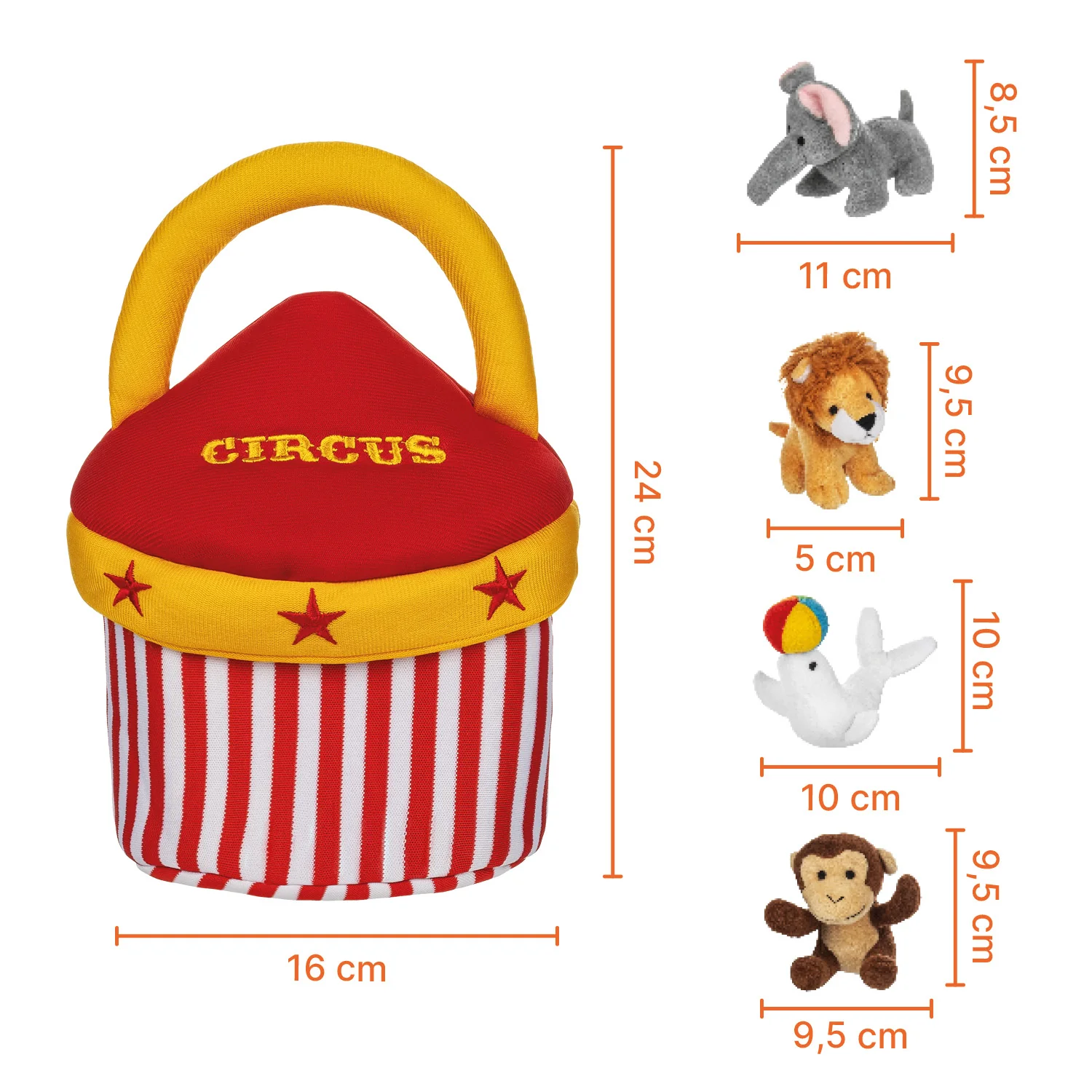 Zopa Plyšový set hraček, Circus 4