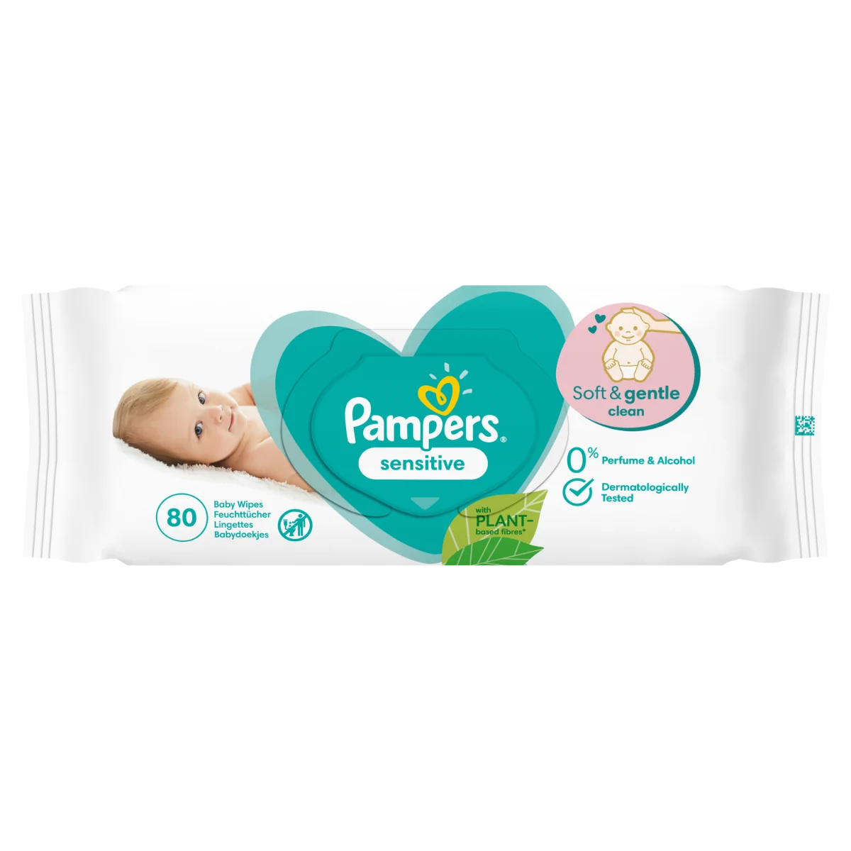 Pampers Sensitive vlhčené ubrousky 15x80 ks