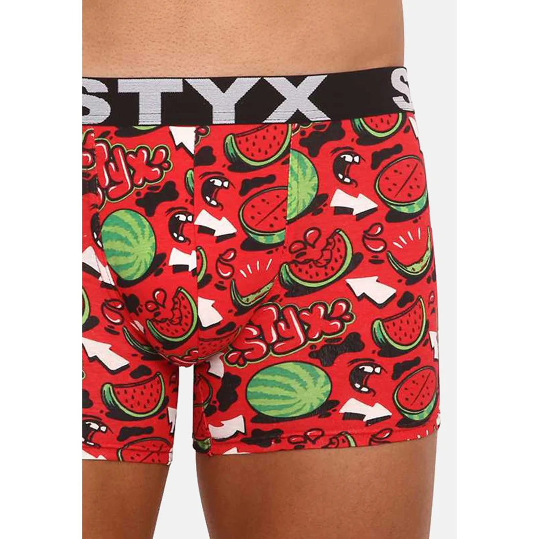 Styx Pánské boxerky long art sportovní guma melouny (U1459) L