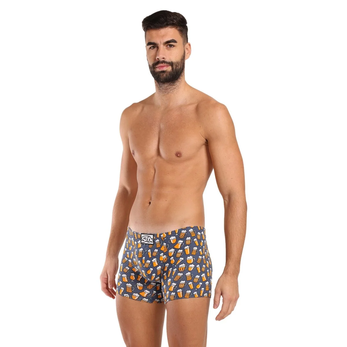 Styx Pánské boxerky long art klasická guma pivo (F1357) M