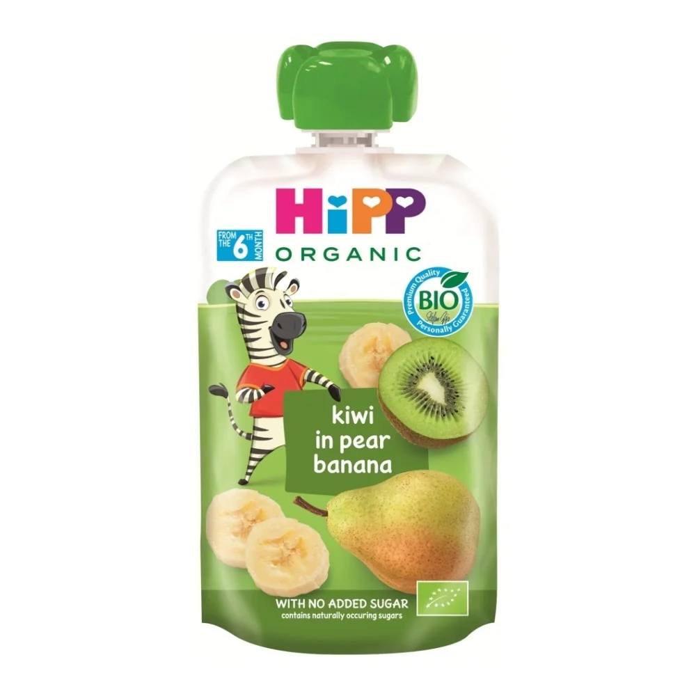 Hipp BIO 100% ovoce hruška-banán-kiwi 100 g