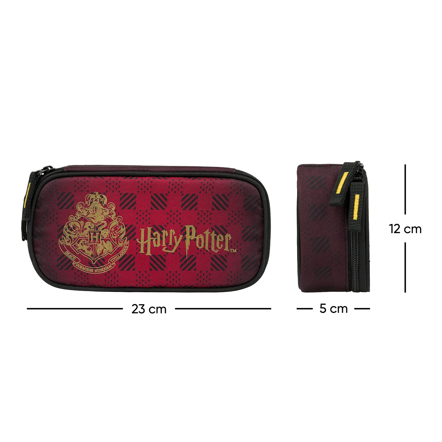Baagl Školní penál etue Harry Potter Bradavice vínový 