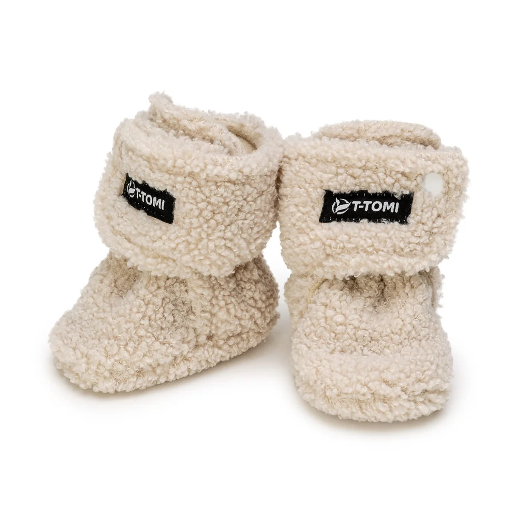 T-tomi Capáčky TEDDY Cream (0-3 měsíce) WARM