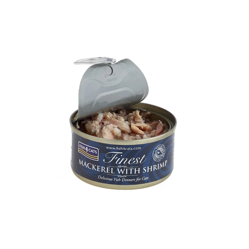 Fish4Cats Konzerva pro kočky Finest makrela s krevetami 70 g 