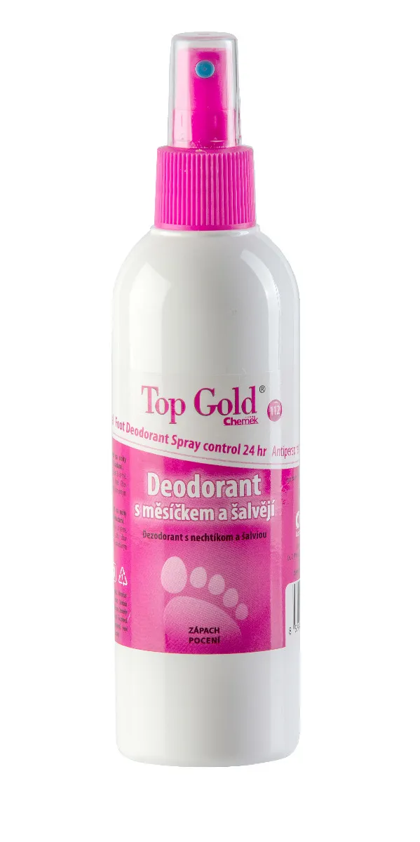Top gold Deodorant na nohy s měsíčkem, šalvějí a Tea Tree Oil