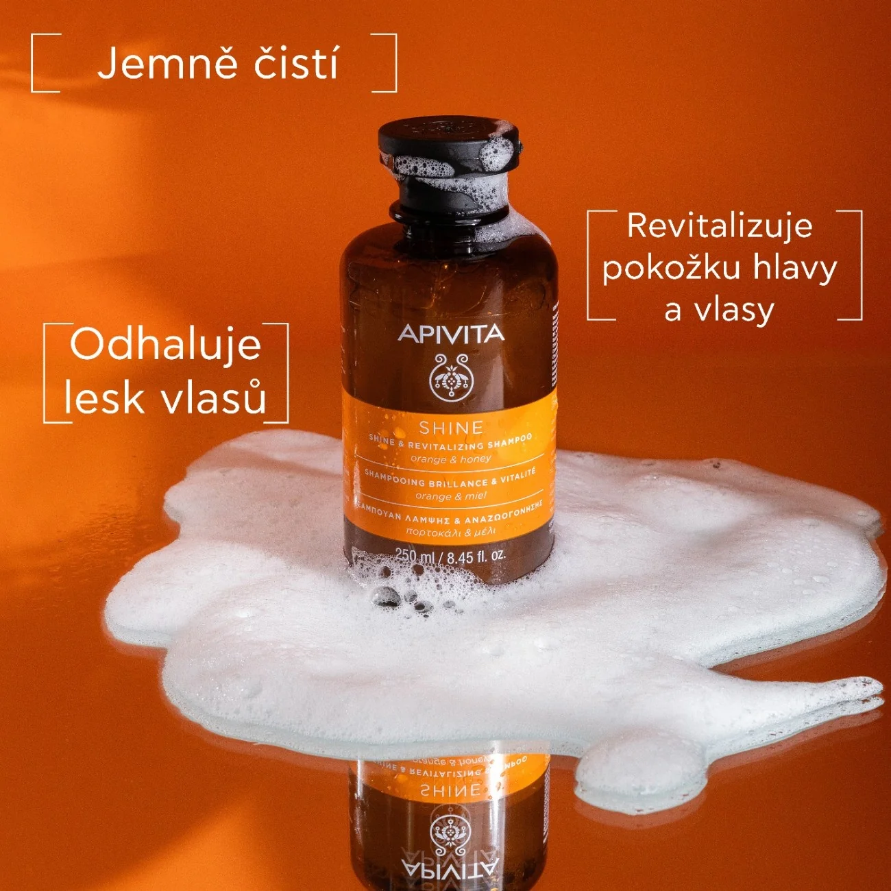 APIVITA Shine & Revitalizing šampon pro lesk a oživení 250 ml