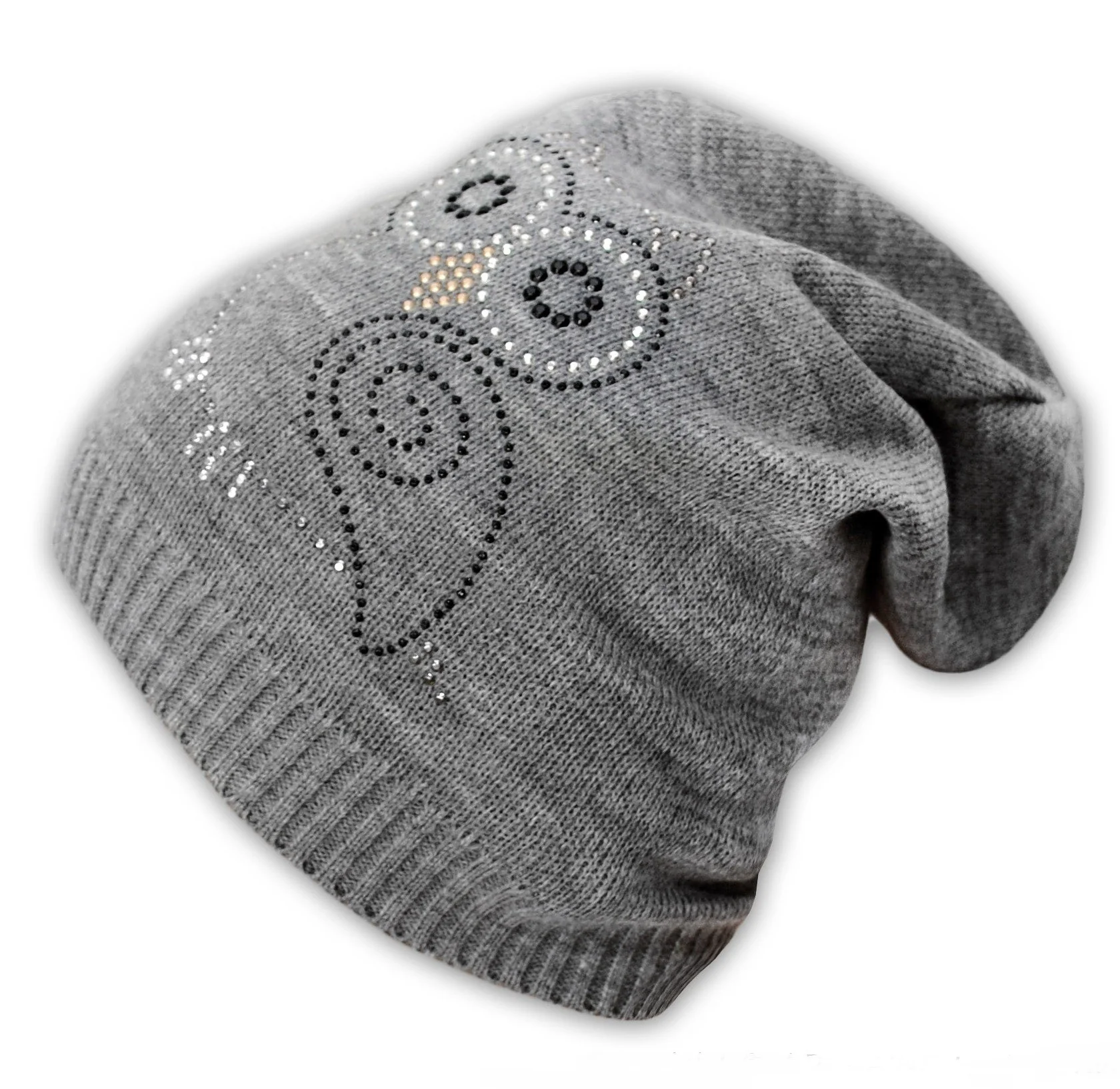 Baby Nellys Jarní/podzimní čepice Sovička - šedý melírek