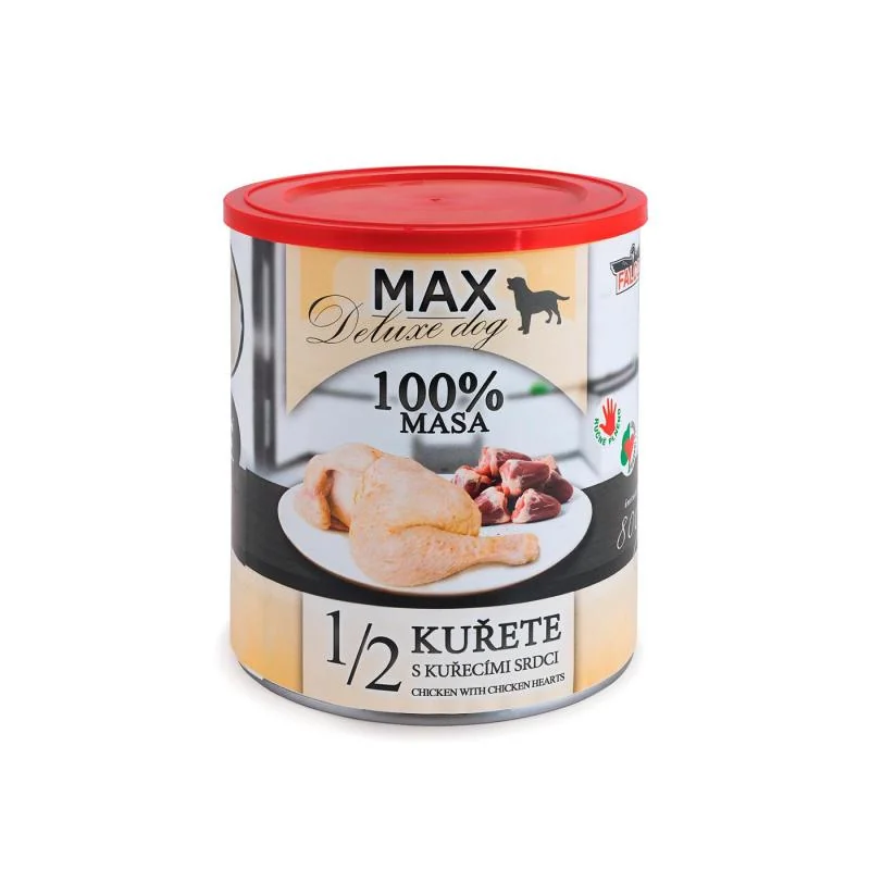 Sokol Falco MAX 1/2 kuřete s kuřecími srdci 800g