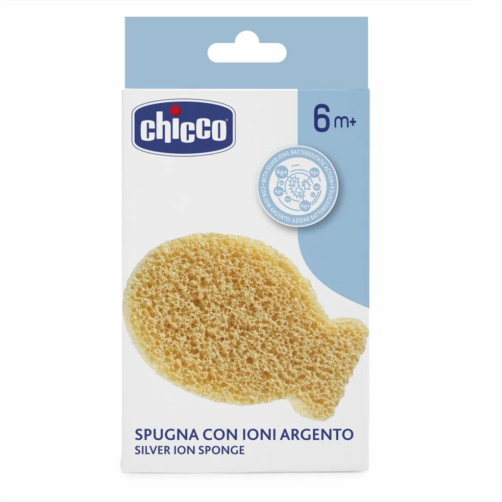 Chicco Houbička na umývání s ionty ze stříbra 6m+ 1 ks