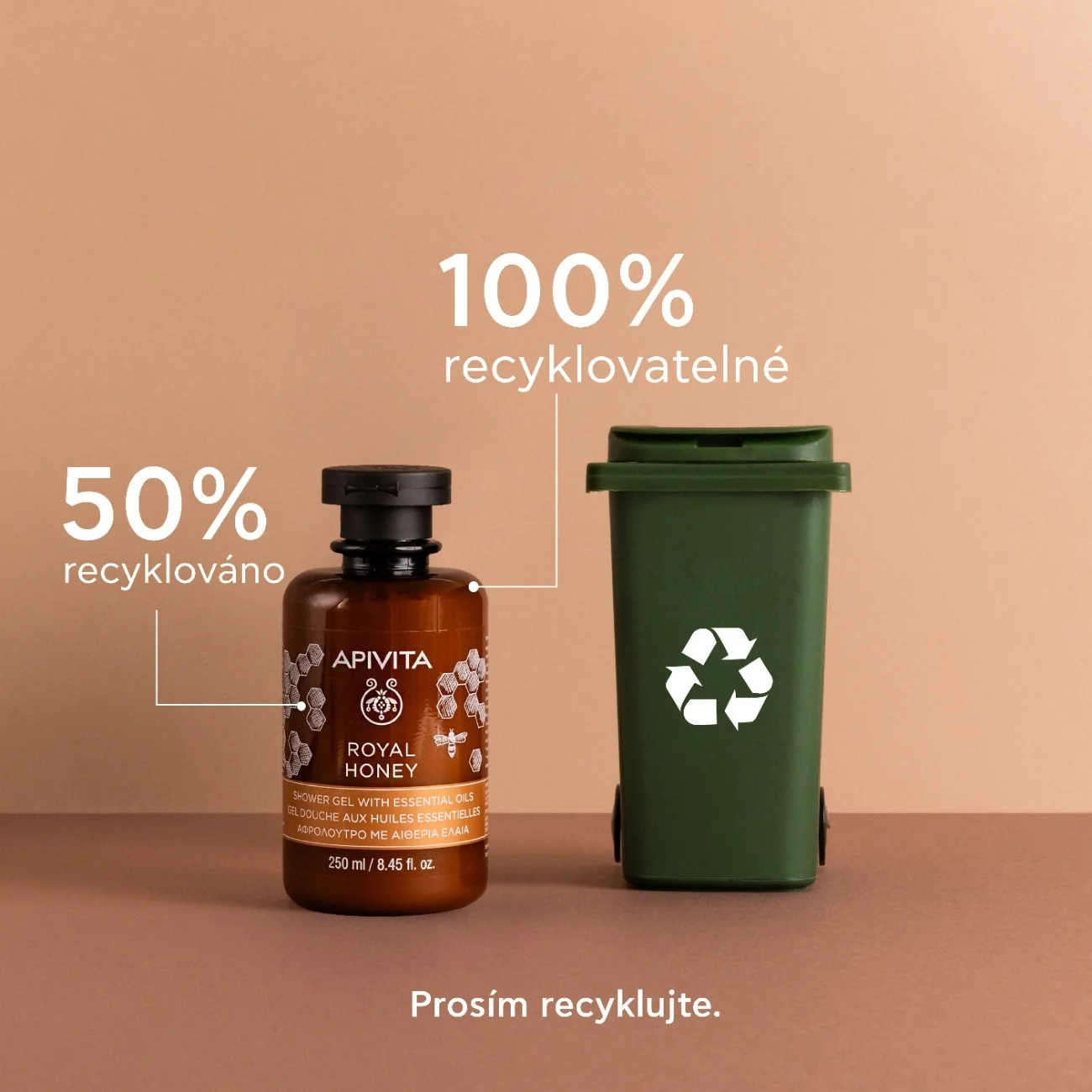 APIVITA Royal Honey sprchový gel s esenciálními oleji 250 ml
