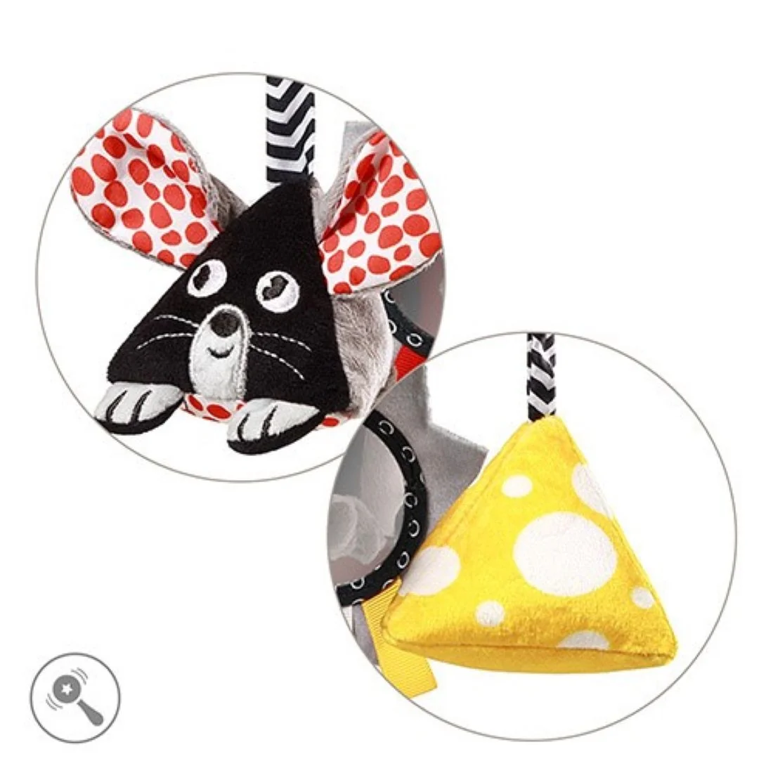 Babyono Kontrastní kolotoč Mouse pro miminko 
