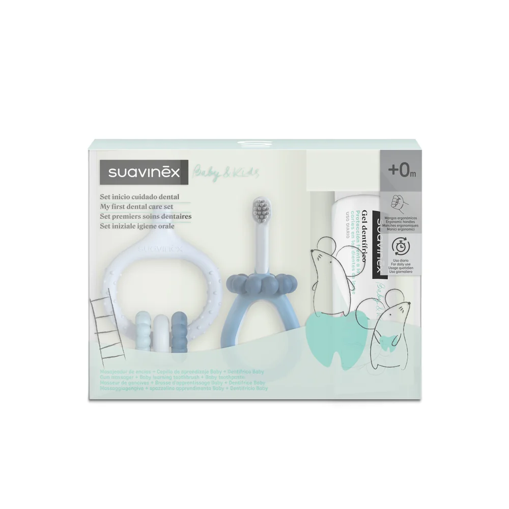 Suavinex Sada na ústní hygienu 3 ks modrá