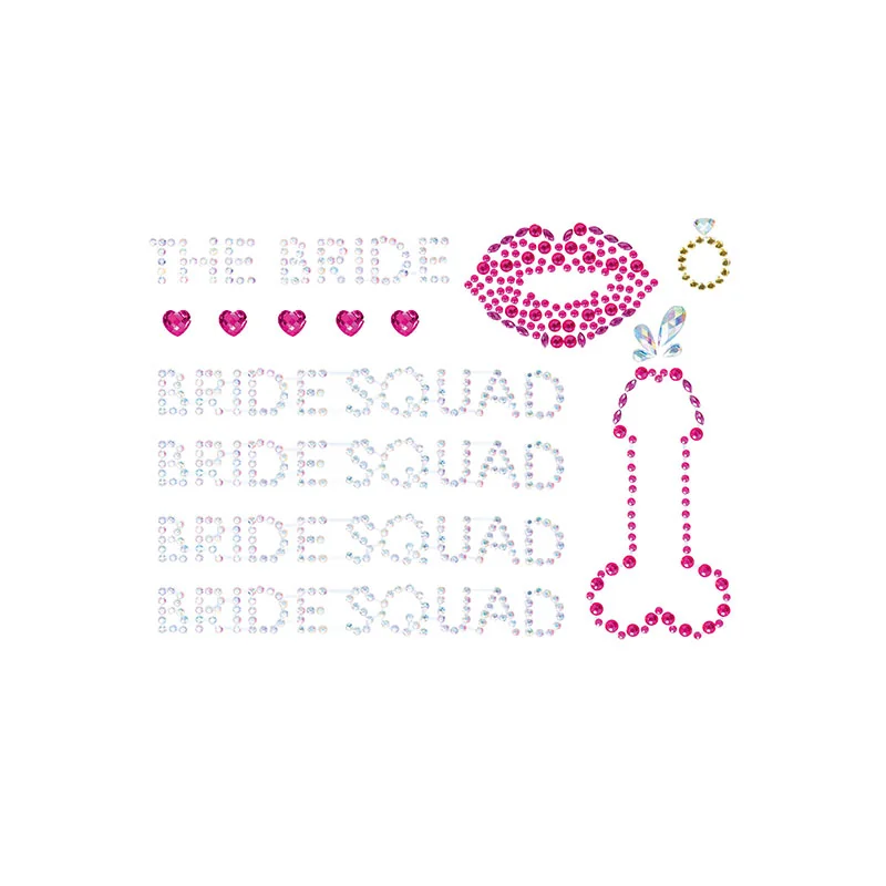 Leg Avenue Bride Squad nalepovací šperky na tělo