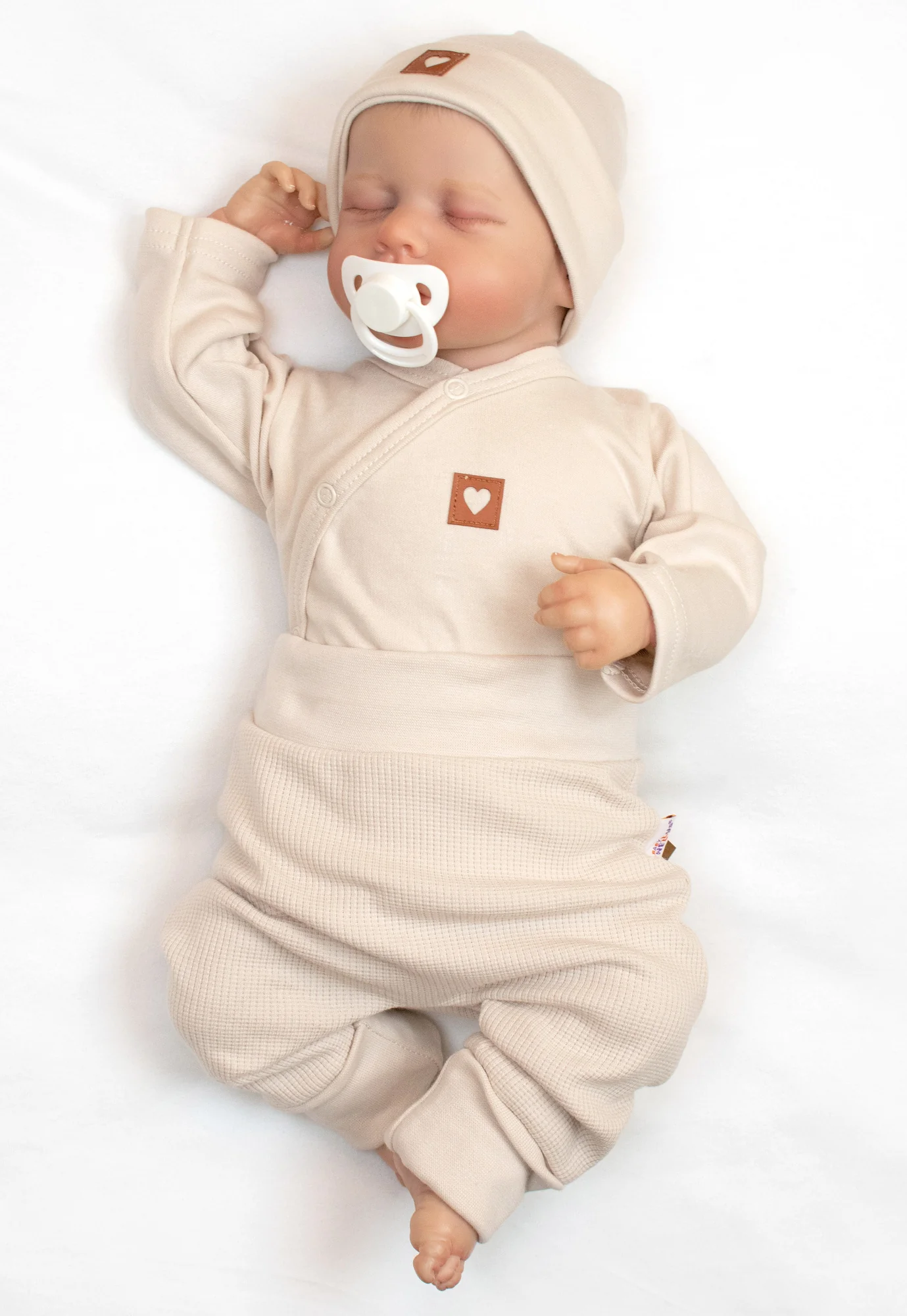 Baby Nellys Rostoucí 3dílná sada pro miminko Nature - béžová, vel. 62/68