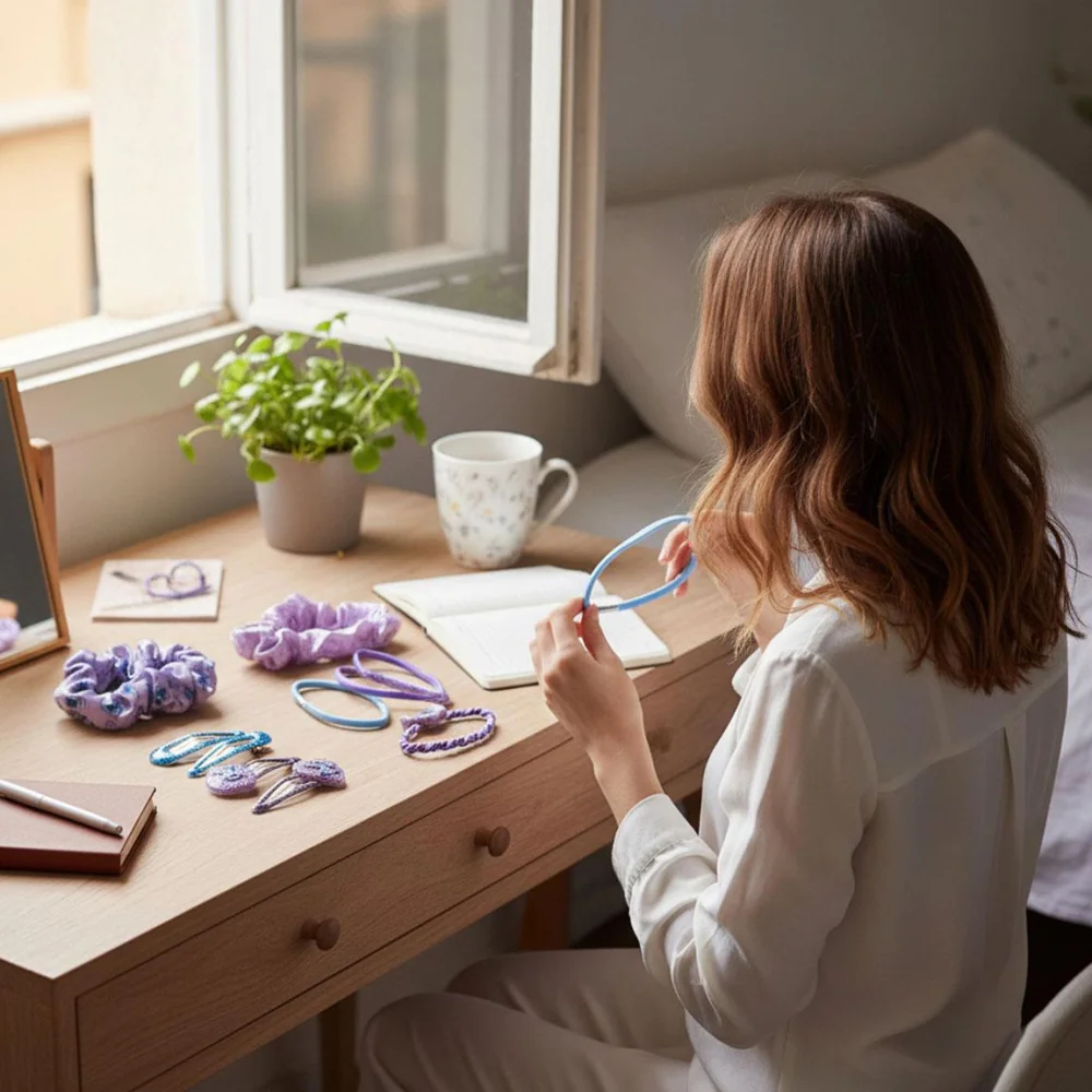 Cerdá Kosmetická taštička s vlasovými doplňky Stitch 10 ks