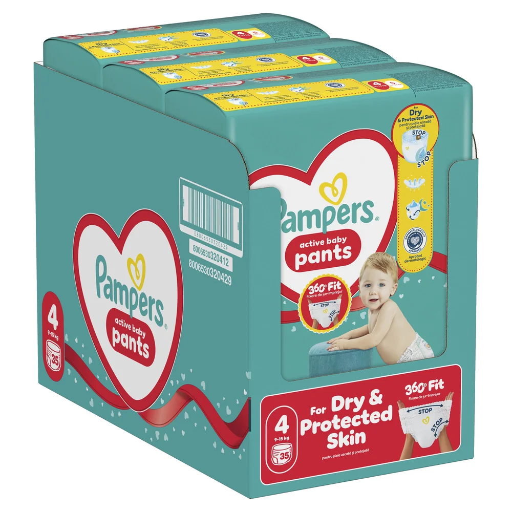 Pampers Active Baby vel. 5 11-17 kg plenkové kalhotky 136 ks