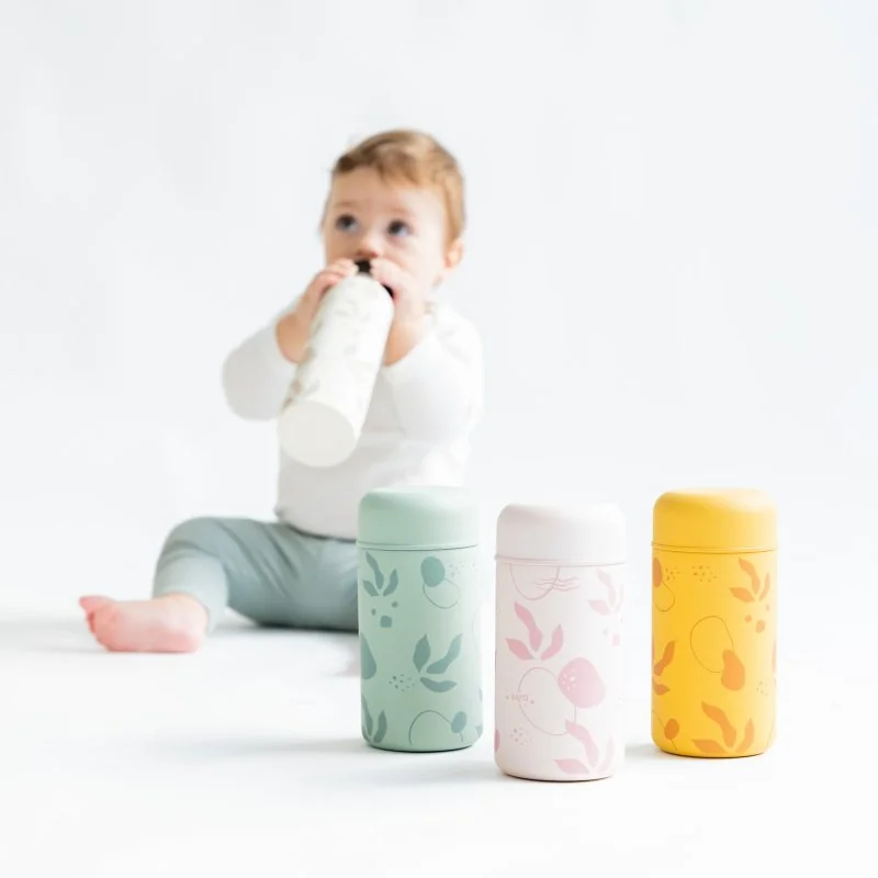 Saro Baby nerezová termoska na jídlo 500ml Mustard