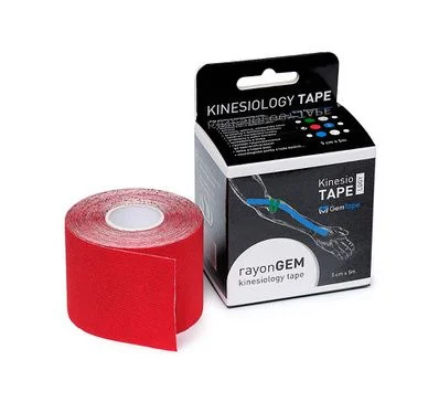 GM rayon kinesiology tape hedvábný 5 cm x 5 m red