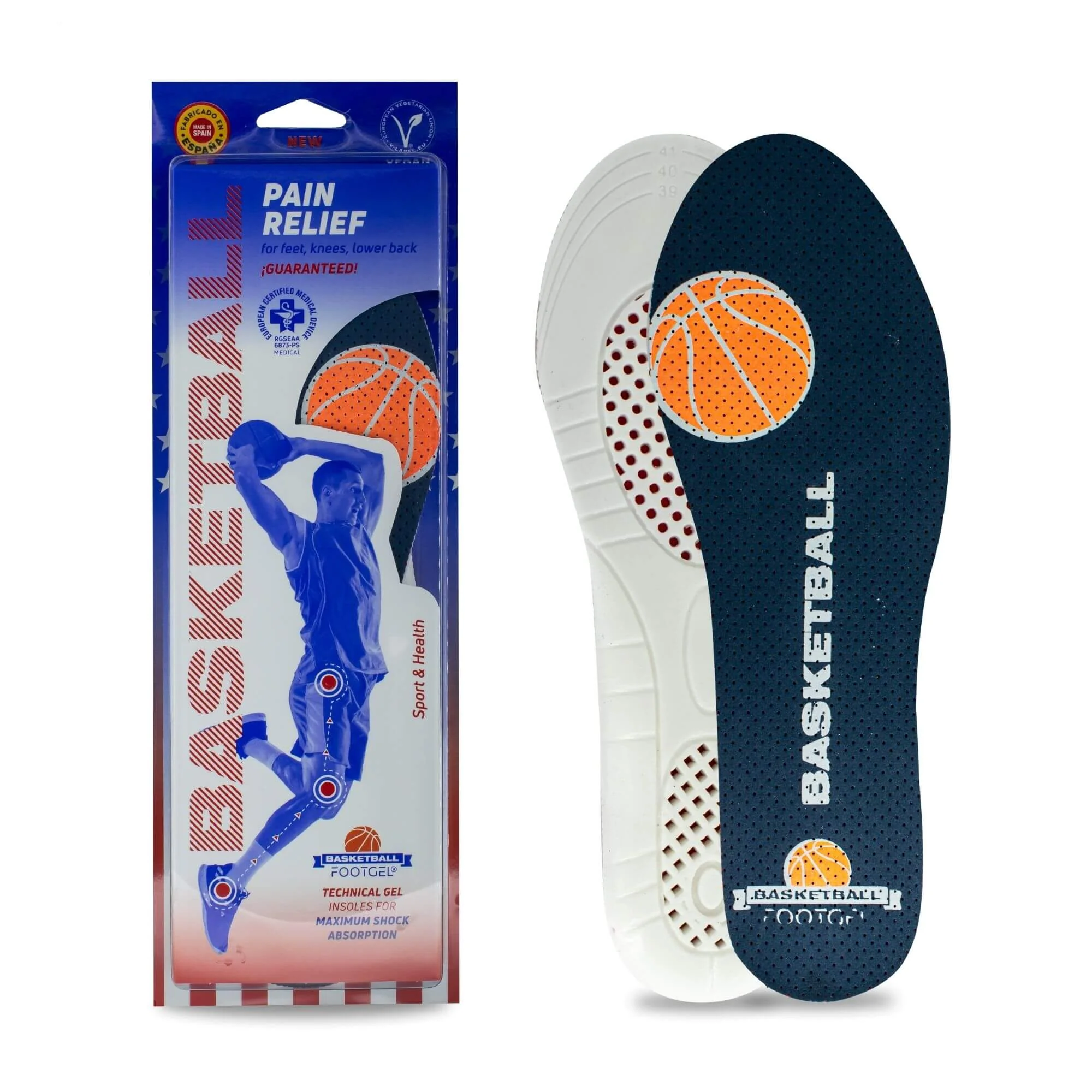 FOOTGEL Vložky do bot BASKET EU 39-42