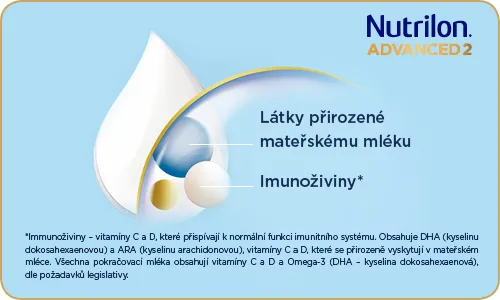 Nutrilon Advanced 2 - jedinečná receptura bez palmového oleje