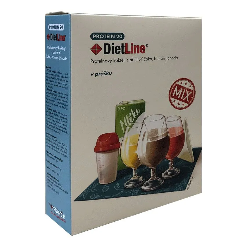 DietLine Protein 20 Koktejl mix 3 sáčky