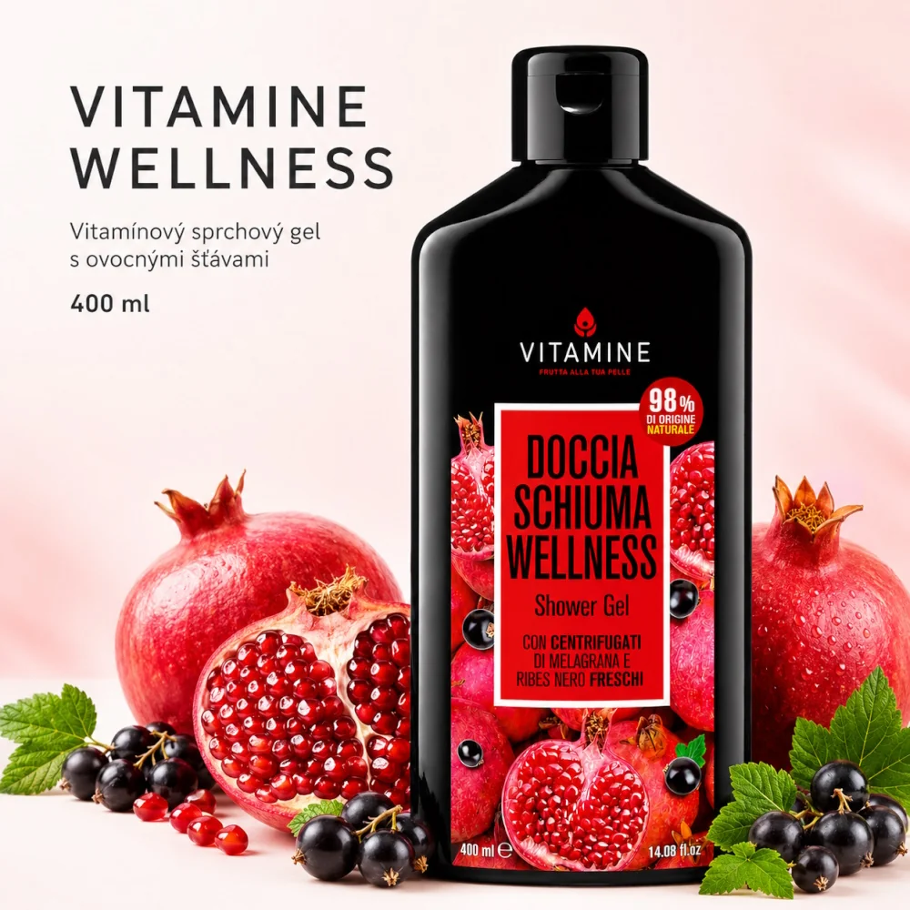 Vitamine Wellness Granátové jablko a rybíz sprchový gel 400 ml