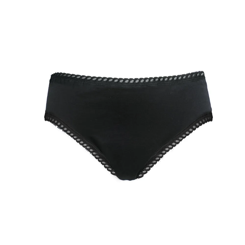 Ecodis Menstruační kalhotky Panty na silnou menstruaci - černé M