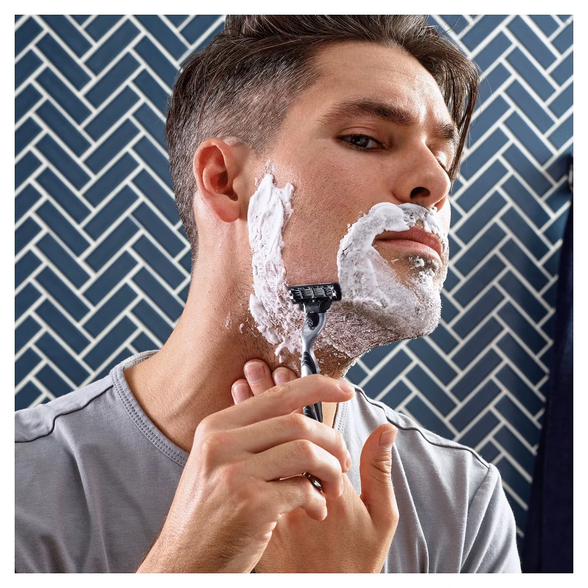 Gillette Mach3 Pánský holicí strojek 1 ks + náhradní hlavice Blue 3 ks