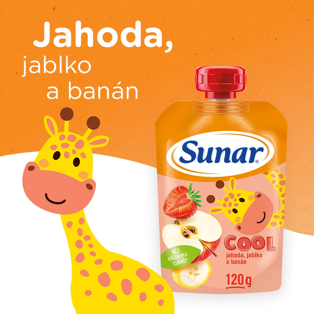 Sunar Cool ovoce Jahoda, banán, jablko kapsička 120 g