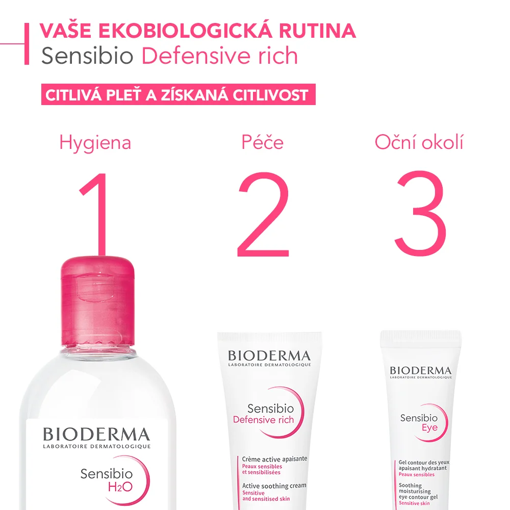 BIODERMA Sensibio Defensive rich aktivní zklidňujicí krém s výživnou texturou 40 ml