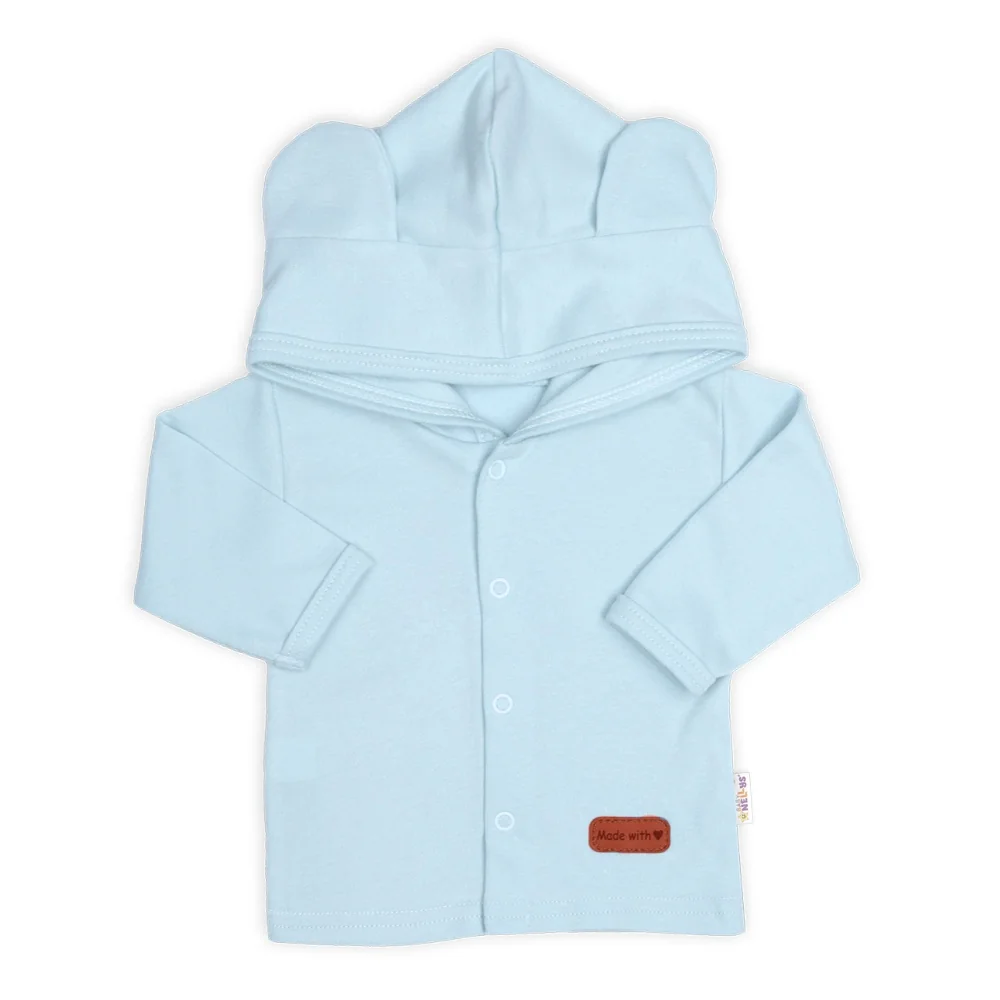 Baby Nellys Bavlněná souprava pro miminko 5D, Made with love, baby blue. vel 50
