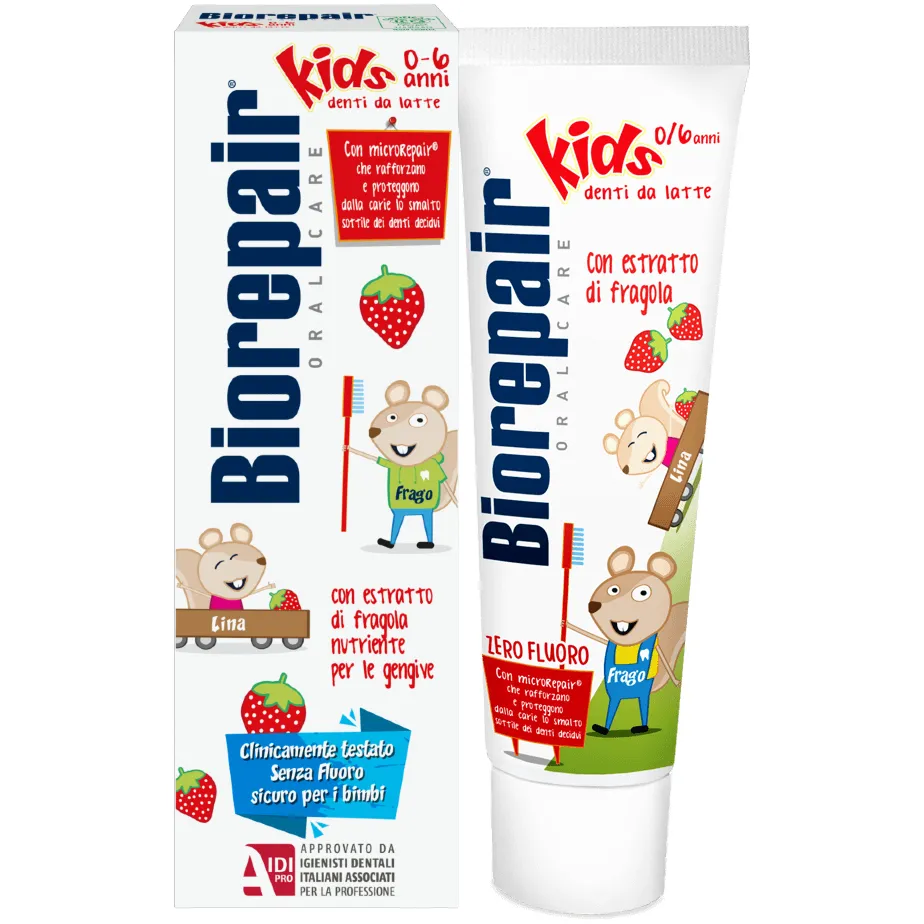 BioRepair Kids 0-6 let jahoda dětská zubní pasta 50 ml