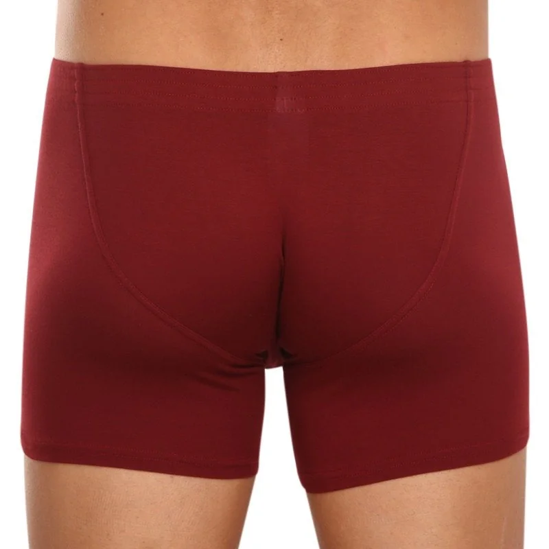 Styx Pánské boxerky long klasická guma vínové (F1060) M