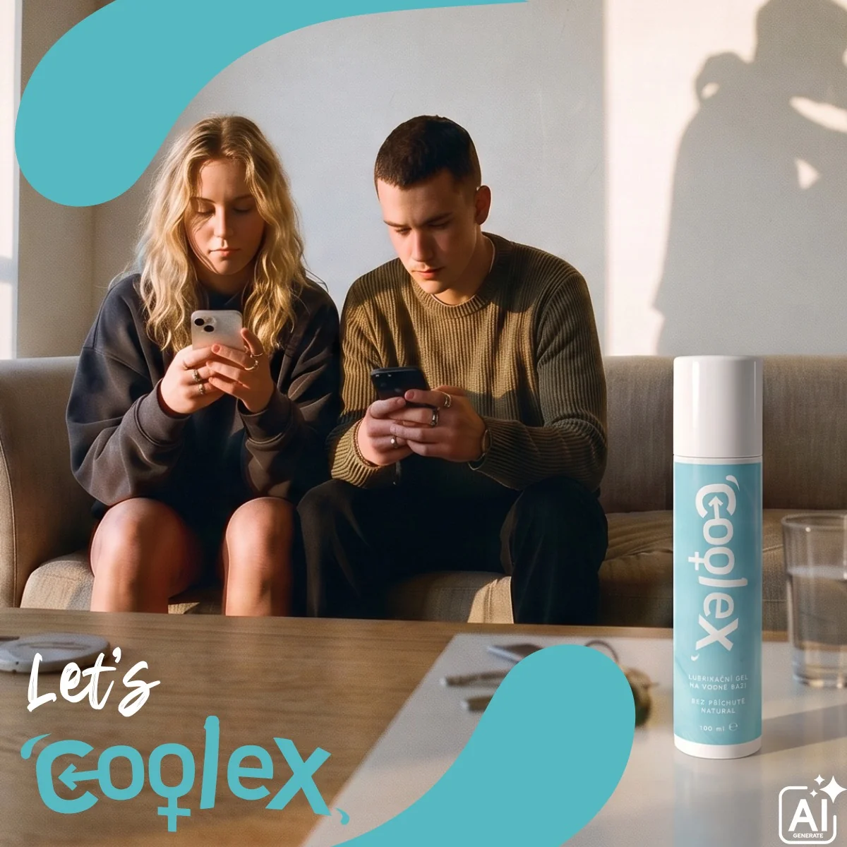 Coolex Lubrikační gel na vodní bázi natural 100 ml airless